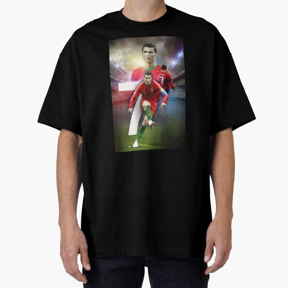 Cristiano Ronaldo Manchester United 4 Oversized T-Shirt Bring World Football Passion into FIFA World Cup 2026 USA Canada Mexico for Fans of Messi and Cristiano Ronaldo and Portugal, Spain and Germany, Bringing Fan Favorite Moments, National Team