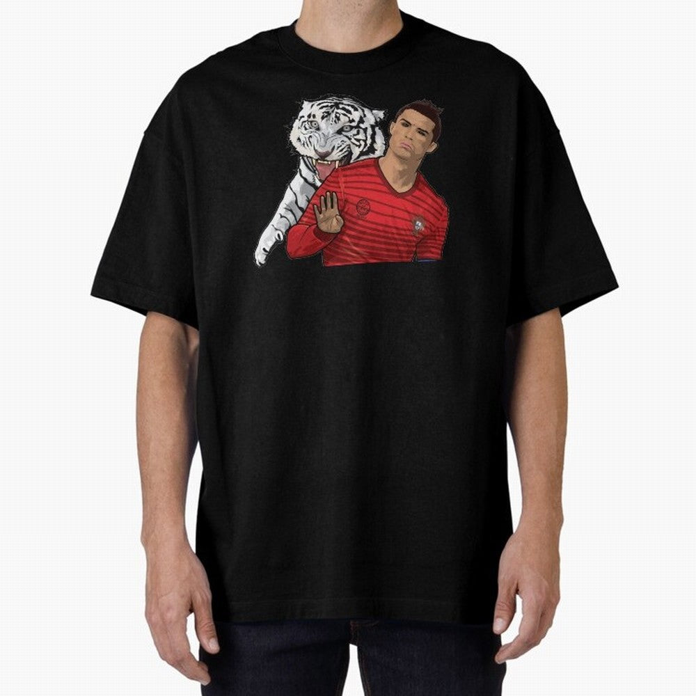 Cristiano Ronaldo Oversized T-Shirt Make Game Day About Global Football Passion for FIFA World Cup 2026 USA Canada Mexico, Highlighting Messi, Neymar and Mbappe, Argentina, France and Brazil, Worldwide Fan Energy, Dramatic Goals, Stadium Lights and