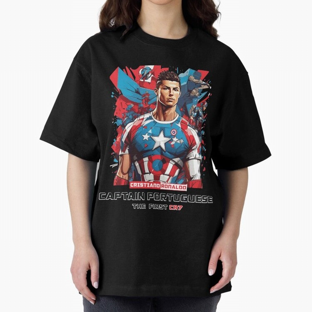 Cristiano Ronaldo Captain Portuguese Oversized T-Shirt Celebrate Rivalries and Pride in the FIFA World Cup 2026 Group Stage Journey through Cristiano Ronaldo Highlights, France Pride, Supporter Pride, Iconic Celebrations, Legendary Names and Global