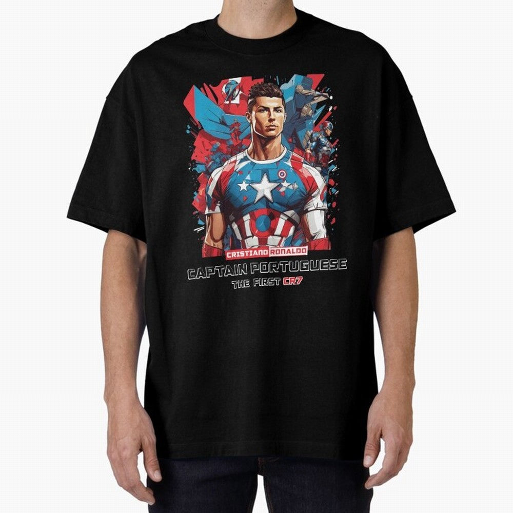 Cristiano Ronaldo Captain Portuguese Oversized T-Shirt Celebrate Rivalries and Pride in the FIFA World Cup 2026 Group Stage Journey through Cristiano Ronaldo Highlights, France Pride, Supporter Pride, Iconic Celebrations, Legendary Names and Global