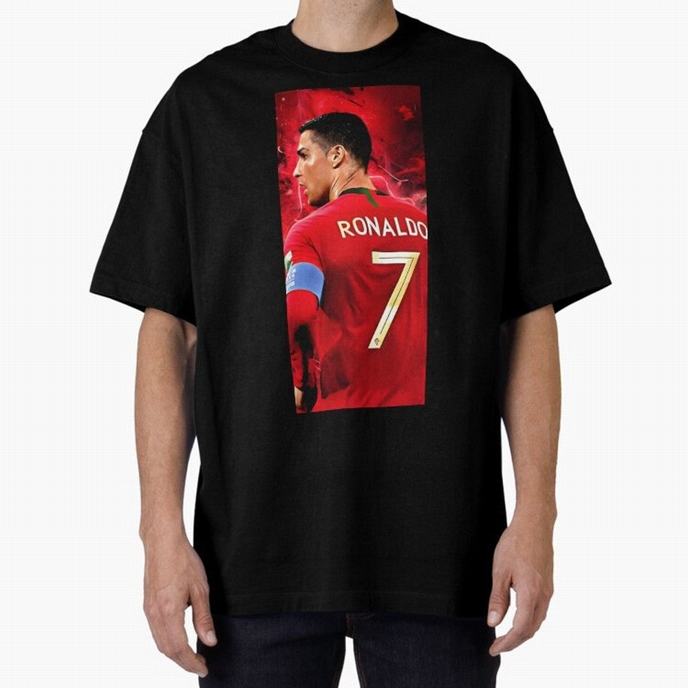 Cristiano Ronaldo Oversized T-Shirt Relive Global Football Passion for FIFA World Cup 2026 Group Stage, Made for Neymar, Brazil, Champion Mindset, Group Stage Buzz, Knockout Tension and Passionate Fan Culture; Great for Watch Parties, Sports Bars,