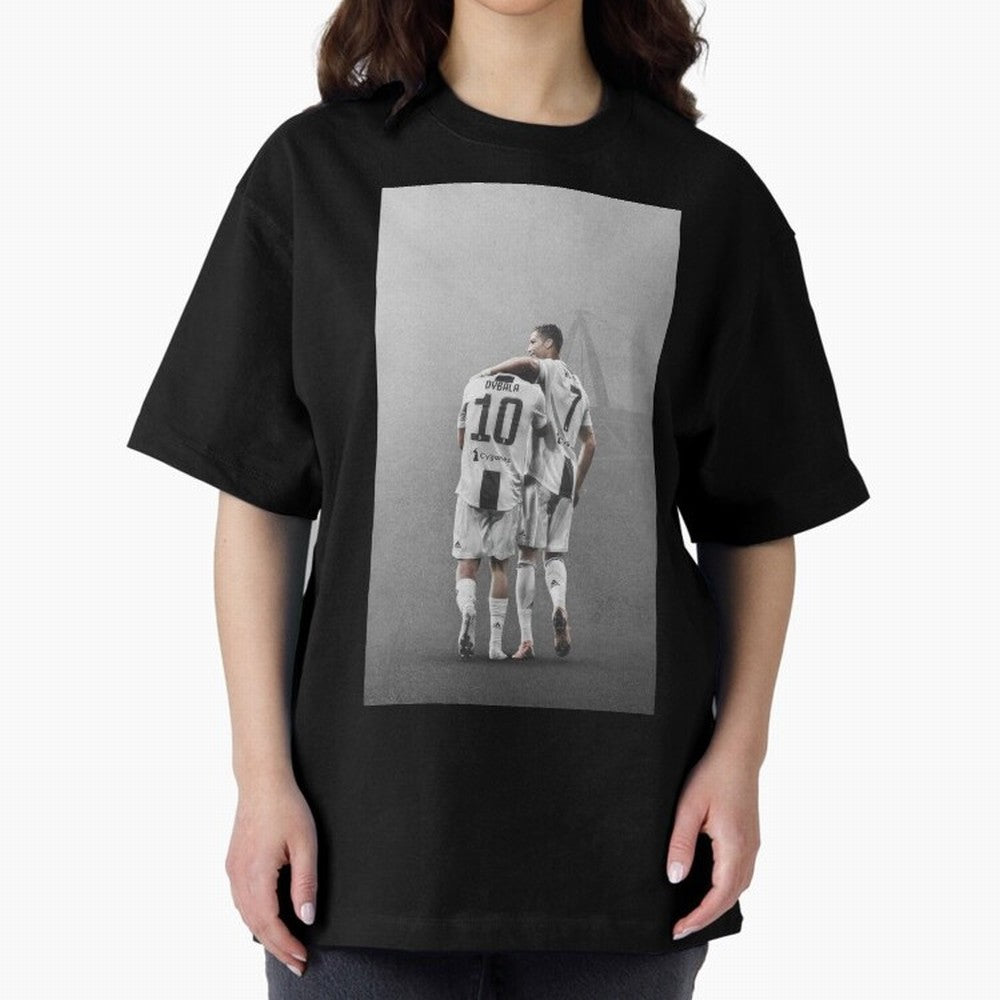 ronaldo with paulo dybala Oversized T-Shirt Build FIFA World Cup 2026 Group Stage for Fans of Cristiano Ronaldo and England and Germany, Bringing Vintage Soccer Flavor, Modern Football Stars, National Flags and Final Night Emotion; Built for