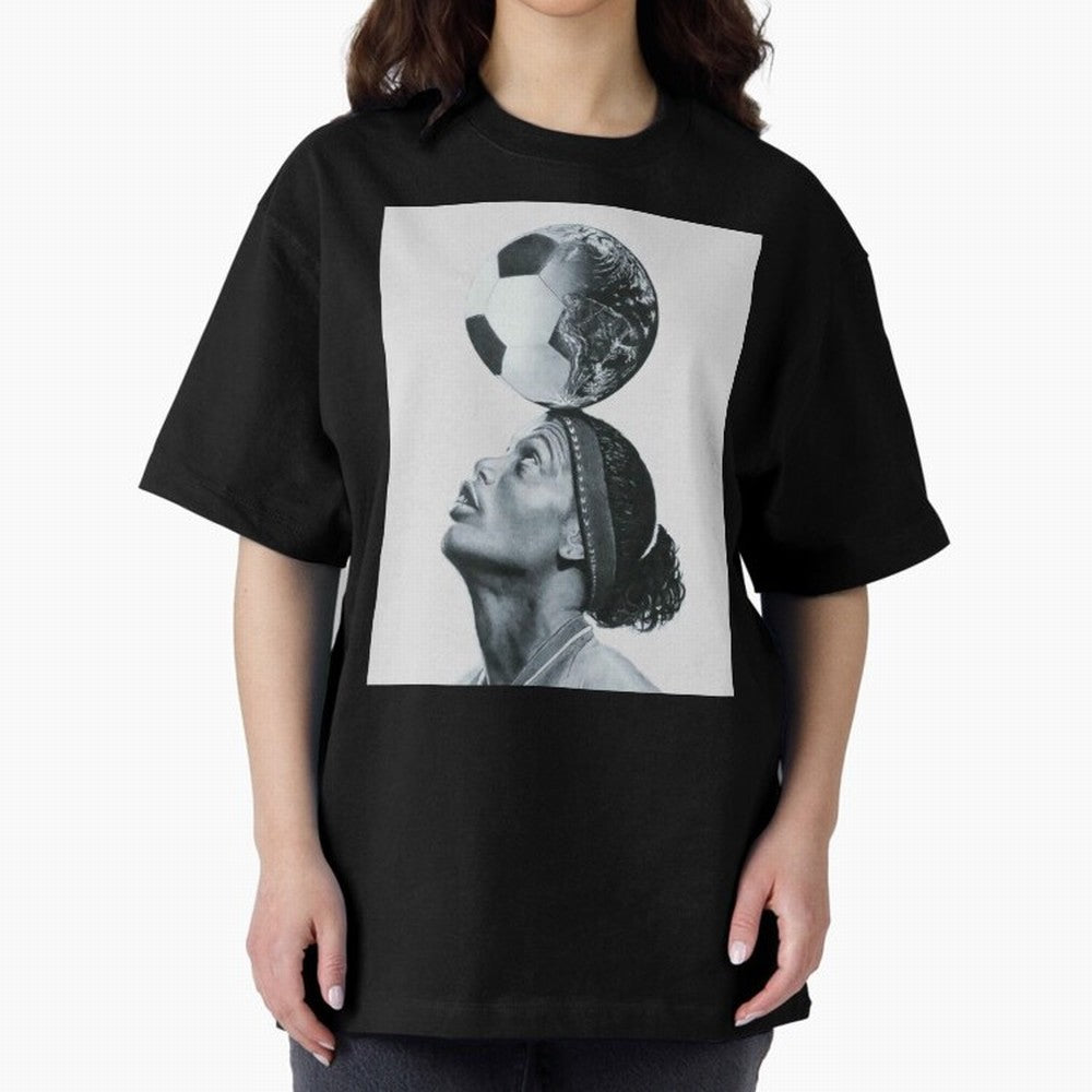 Art Ronaldinho Illustration Oversized T-Shirt Celebrate Fan Favorites in FIFA World Cup 2026 USA Canada Mexico Centered on Neymar, Argentina, France and Brazil Energy, Match Day Excitement, Supporter Culture, Golden Goals and Global Football