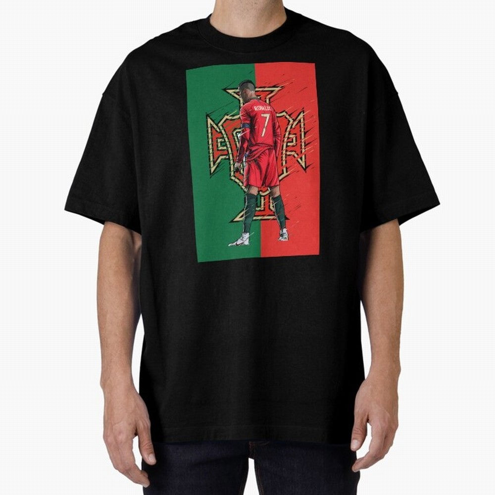 CR7 Portugal Oversized T-Shirt Live for the Drama of the FIFA World Cup 2026 Journey through Mbappe Highlights, England and Germany Pride, Match Day Excitement, Supporter Culture, Golden Goals and Global Football Passion; Made for Collectors Who