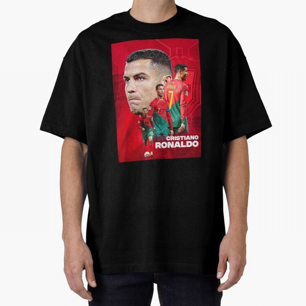 CRISTIANO RONALDO WORLD CUP 2022 Oversized T-Shirt Join Supporters Worldwide for FIFA World Cup 2026 Group Stage Spirit, Filled with France, CR7, Match Day Excitement, Supporter Culture, Golden Goals and Global Football Passion; Created for Match