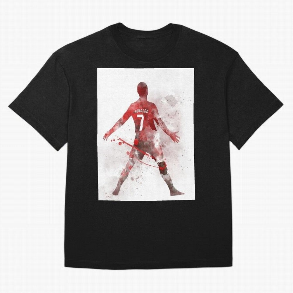 Cristiano Ronaldo Oversized T-Shirt Bring Retro Soccer Energy to Global Football Passion for FIFA World Cup 2026 USA Canada Mexico, Centered on CR7, Brazil, Championship Spirit, Famous Goals, Roaring Crowds and International Football Unity; Perfect