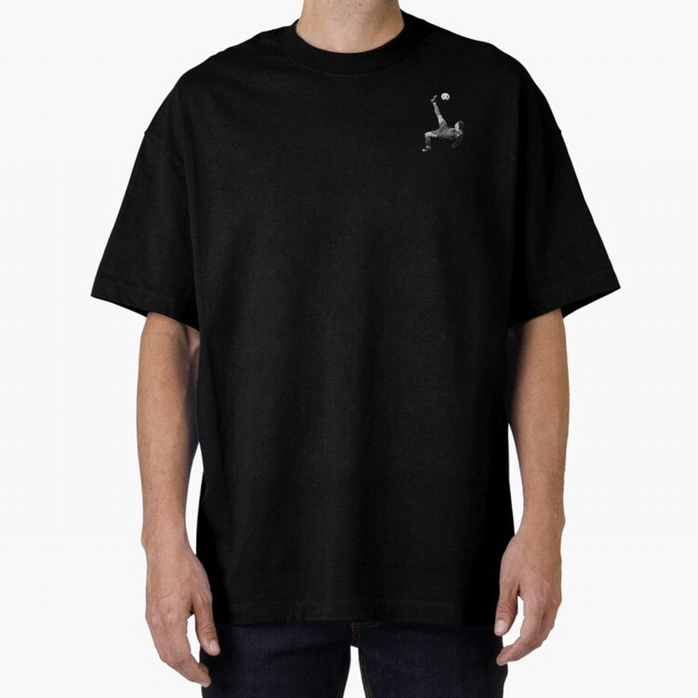 The fallback (b / w) Oversized T-Shirt Celebrate Soccer Greatness during FIFA World Cup 2026 Featuring Neymar, Brazil, Portugal and Argentina Energy, Global Supporter Spirit, Legendary Goals, National Colors and Tournament Celebration; Made for