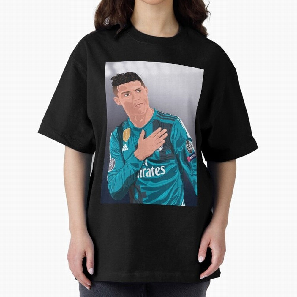 Cristiano Ronaldo Oversized T-Shirt Fuel Your Fan Pride for Match Day Hype around FIFA World Cup 2026, Neymar, Argentina and Brazil, Tournament Hype, Historic Matchups, Family Viewing Parties and Global Sports Pride; Made for Die Hard Supporters,