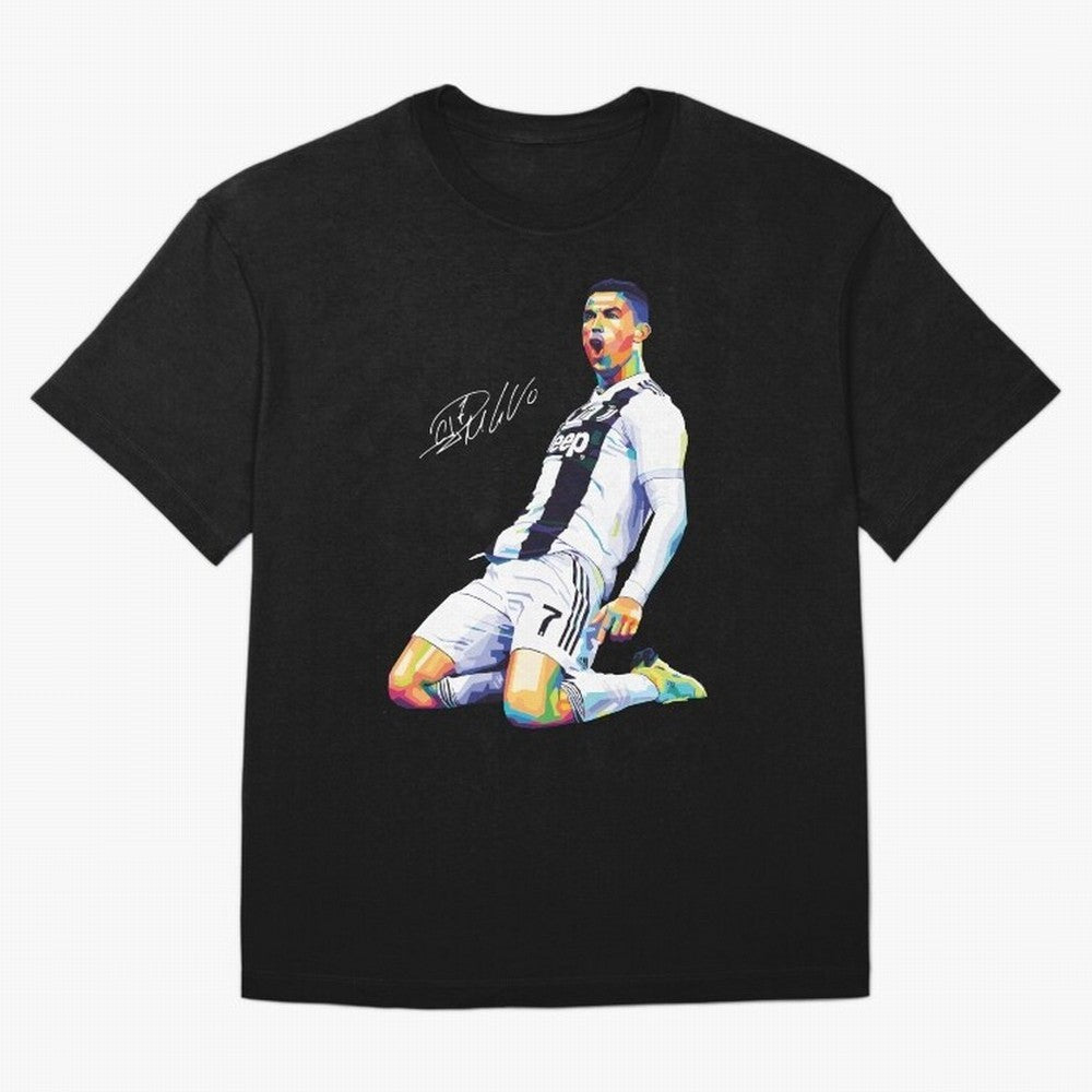 C Ronaldo Wpap Pop Art Oversized T-Shirt Capture Stadium Memories from FIFA World Cup 2026 USA Canada Mexico Spirit, with Portugal, Spain and Germany, CR7 and Messi, Sports Nostalgia, International Competition, Famous Players and Unforgettable