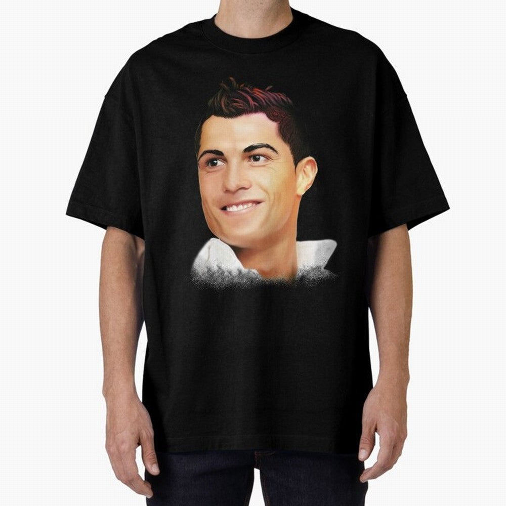 Cristiano Ronaldo CR7 | Digital Painting Oversized T-Shirt Honor Champions and Dreams in FIFA World Cup 2026 Group Stage Connected to Mbappe and Neymar, Brazil, Portugal and Argentina Energy, Football Passion, Legendary Performances, Festival Vibes