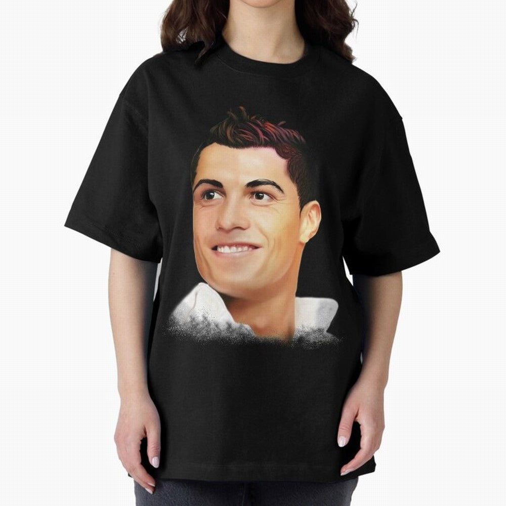 Cristiano Ronaldo CR7 | Digital Painting Oversized T-Shirt Honor Champions and Dreams in FIFA World Cup 2026 Group Stage Connected to Mbappe and Neymar, Brazil, Portugal and Argentina Energy, Football Passion, Legendary Performances, Festival Vibes