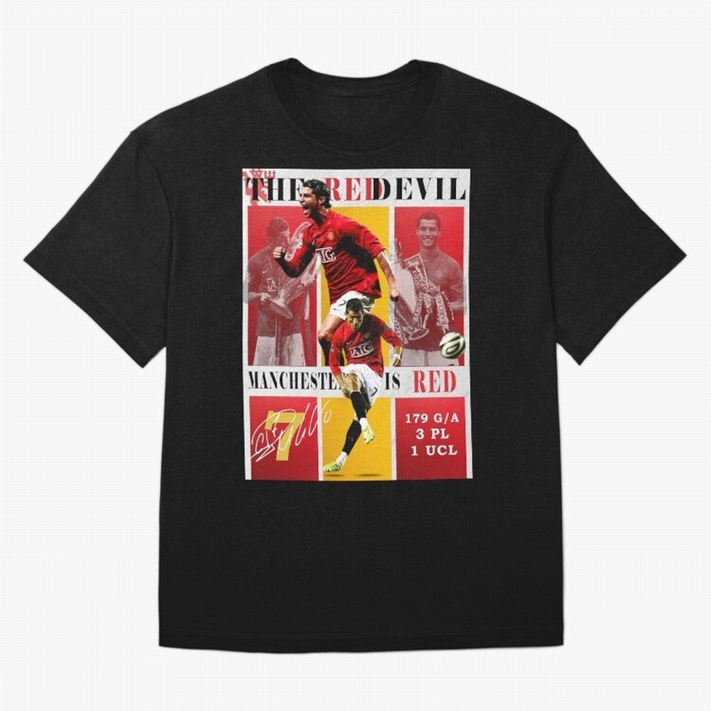 Cristiano Ronaldo 2008 Manchester United Poster Oversized T-Shirt Join the Global Buzz around FIFA World Cup 2026 Group Stage for Fans of Mbappe and Neymar and France, Bringing Classic Soccer Heritage, Championship Pressure, Fan Loyalty and