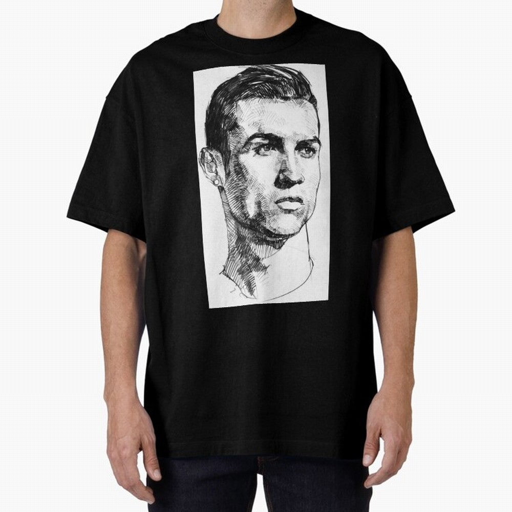 Cristiano Ronaldo CR7 Oversized T-Shirt Represent Football Lovers during FIFA World Cup 2026 USA Canada Mexico for Fans of Cristiano Ronaldo, Haaland and CR7 and England and Germany, Bringing Sports Nostalgia, International Competition, Famous