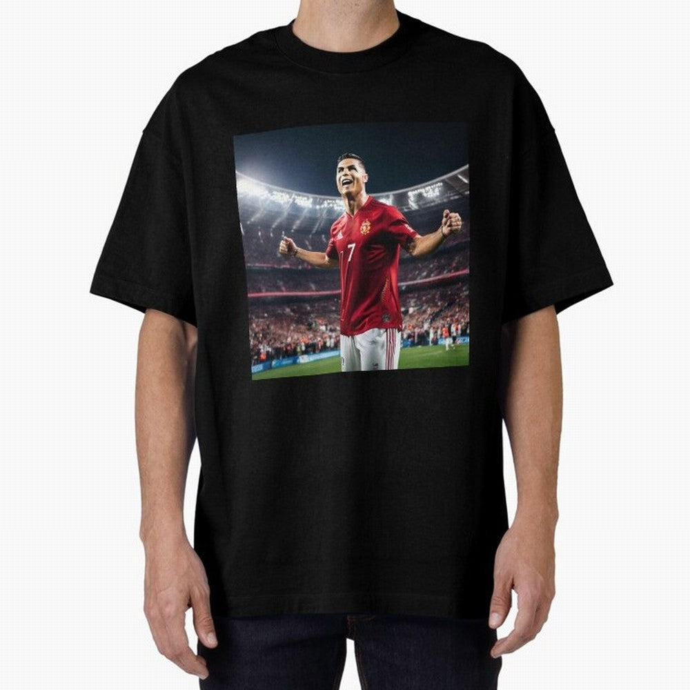 cristiano ronaldo celebrates goal Oversized T-Shirt Celebrate Every Goal in the FIFA World Cup 2026 Journey through Haaland Highlights, England and Germany Pride, Sports Nostalgia, International Competition, Famous Players and Unforgettable