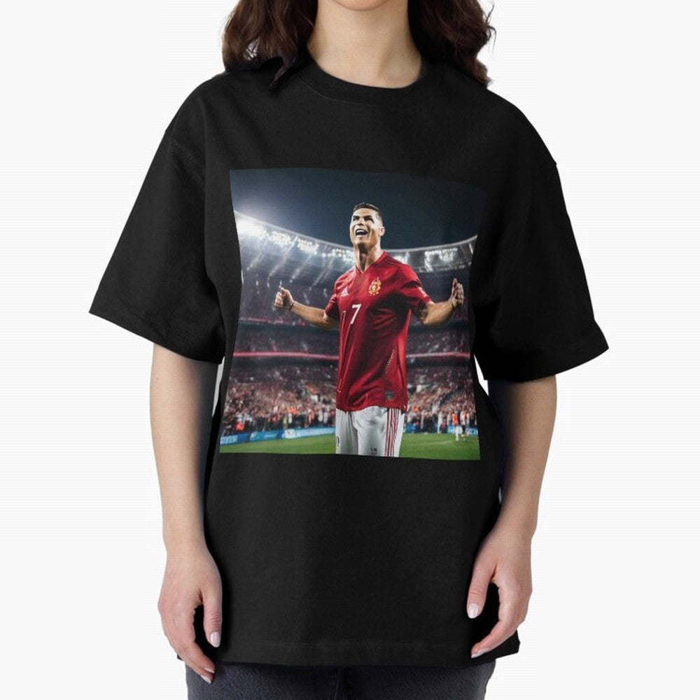 cristiano ronaldo celebrates goal Oversized T-Shirt Celebrate Every Goal in the FIFA World Cup 2026 Journey through Haaland Highlights, England and Germany Pride, Sports Nostalgia, International Competition, Famous Players and Unforgettable