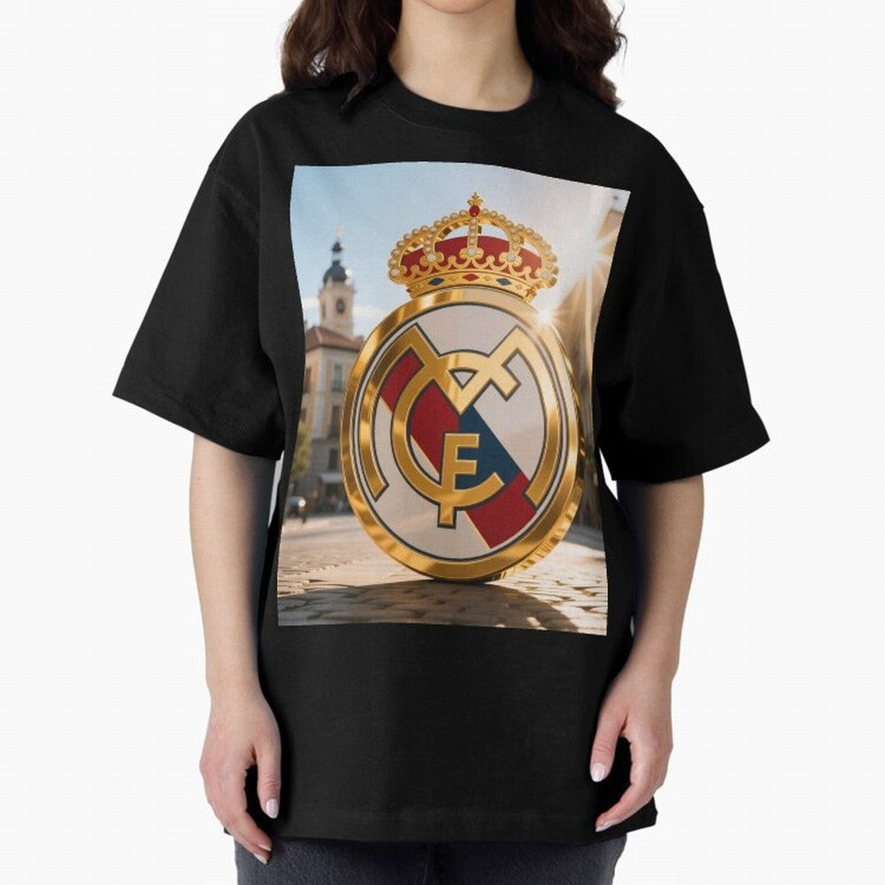 Plaza Sol Real Madrid Oversized T-Shirt Join FIFA World Cup 2026 USA Canada Mexico Connected to Haaland, Portugal, Spain and Germany Energy, Vintage Soccer Flavor, Modern Football Stars, National Flags and Final Night Emotion; Created for Match Day