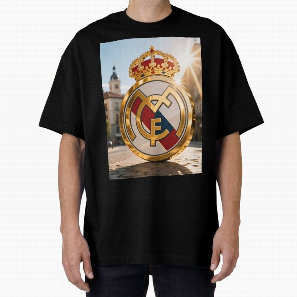 Plaza Sol Real Madrid Oversized T-Shirt Join FIFA World Cup 2026 USA Canada Mexico Connected to Haaland, Portugal, Spain and Germany Energy, Vintage Soccer Flavor, Modern Football Stars, National Flags and Final Night Emotion; Created for Match Day