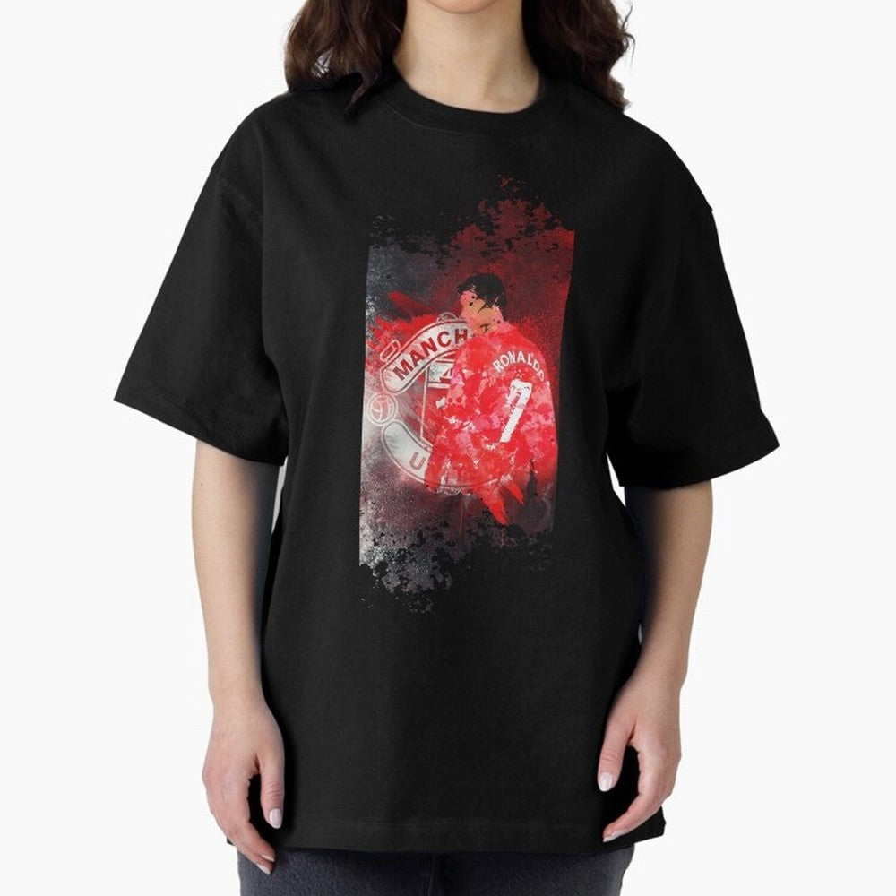 Ronaldo Illustration 003 Oversized T-Shirt Live for the Drama of FIFA World Cup 2026 Built around Messi, Neymar and Mbappe, Brazil Energy, Football Passion, Legendary Performances, Festival Vibes and Supporter Community; Great for Watch Parties,