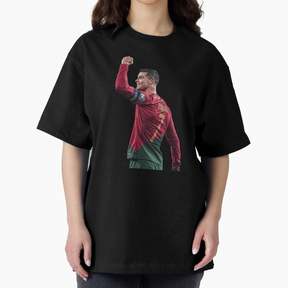 Cristiano Ronaldo Oversized T-Shirt Celebrate Supporters United by FIFA World Cup 2026 Group Stage Spirit, Celebrating England, France and Netherlands, Neymar, Haaland and Cristiano Ronaldo, Fan Favorite Moments, National Team Passion, Big Match