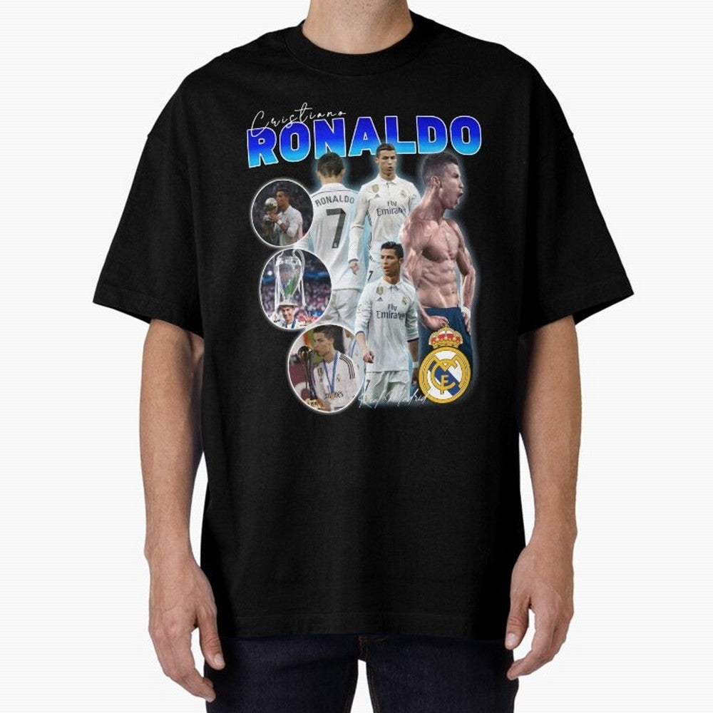 Cristiano Ronaldo Bootleg Oversized T-Shirt Remember FIFA World Cup 2026 Group Stage Featuring Messi and Cristiano Ronaldo, Portugal Energy, Football Passion, Legendary Performances, Festival Vibes and Supporter Community; Perfect for Fans,