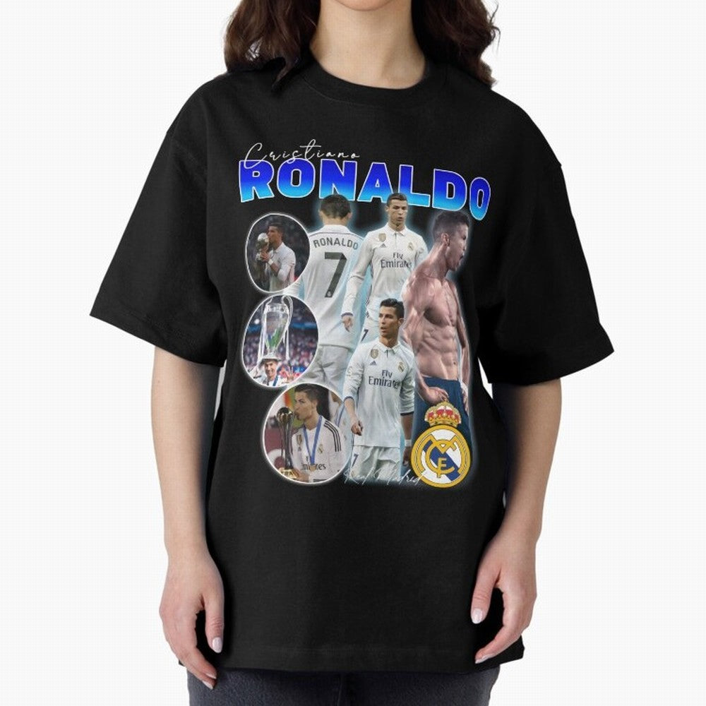 Cristiano Ronaldo Bootleg Oversized T-Shirt Remember FIFA World Cup 2026 Group Stage Featuring Messi and Cristiano Ronaldo, Portugal Energy, Football Passion, Legendary Performances, Festival Vibes and Supporter Community; Perfect for Fans,