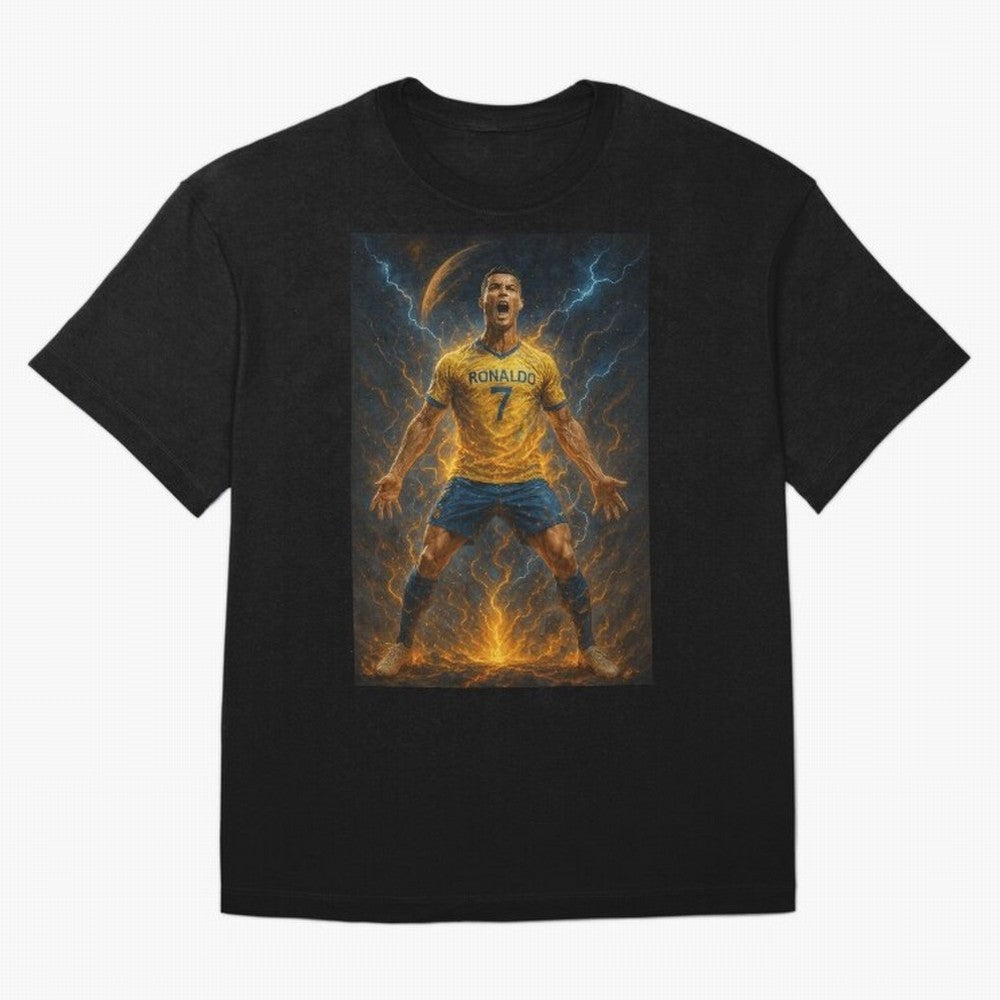 Cristiano Ronaldo Oversized T-Shirt Represent the FIFA World Cup 2026 USA Canada Mexico Journey through Cristiano Ronaldo Highlights, Argentina and Brazil Pride, Goal Celebration Energy, Supporter Heritage, Football Icons and Worldwide Tournament