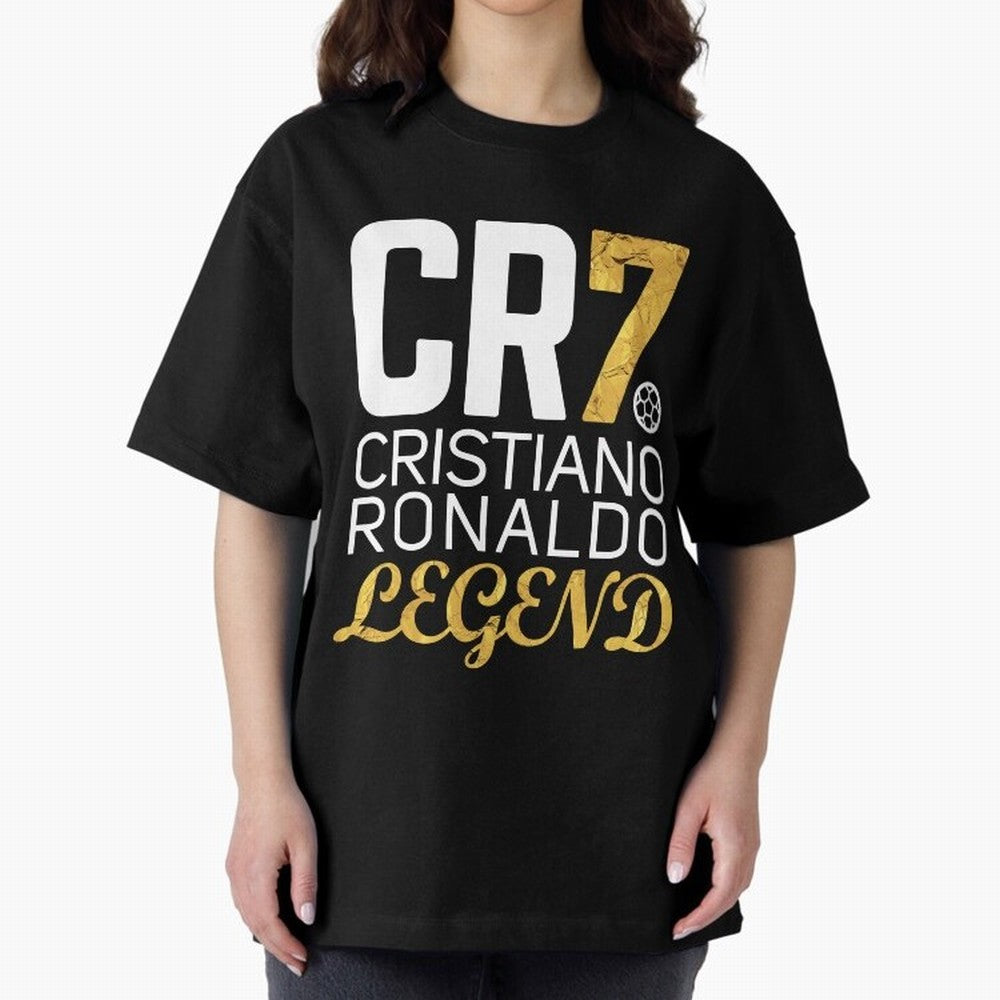 CR7 legend gold Oversized T-Shirt Build FIFA World Cup 2026 USA Canada Mexico Spirit, Inspired by Argentina and Brazil, Haaland and Mbappe, Football History, Final Match Energy, Crowd Noise and Once in a Lifetime Moments; Perfect for People Who