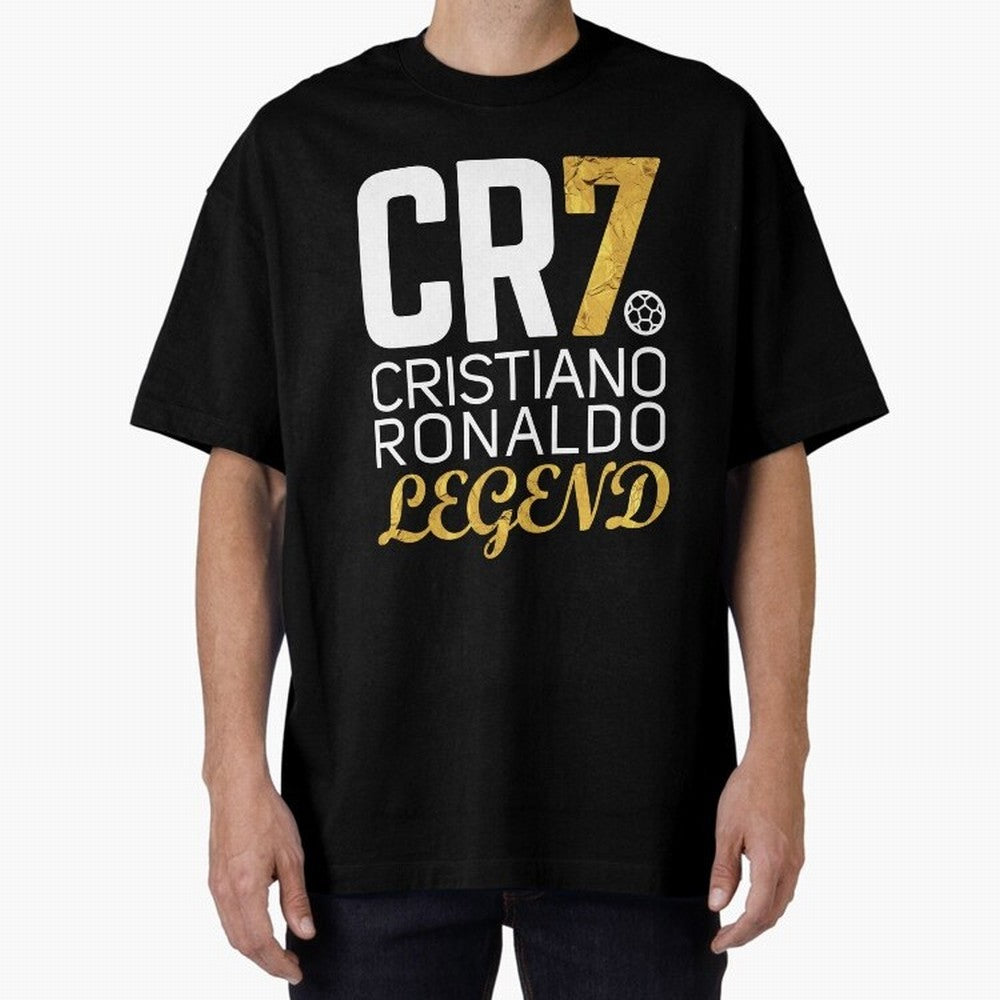 CR7 legend gold Oversized T-Shirt Build FIFA World Cup 2026 USA Canada Mexico Spirit, Inspired by Argentina and Brazil, Haaland and Mbappe, Football History, Final Match Energy, Crowd Noise and Once in a Lifetime Moments; Perfect for People Who