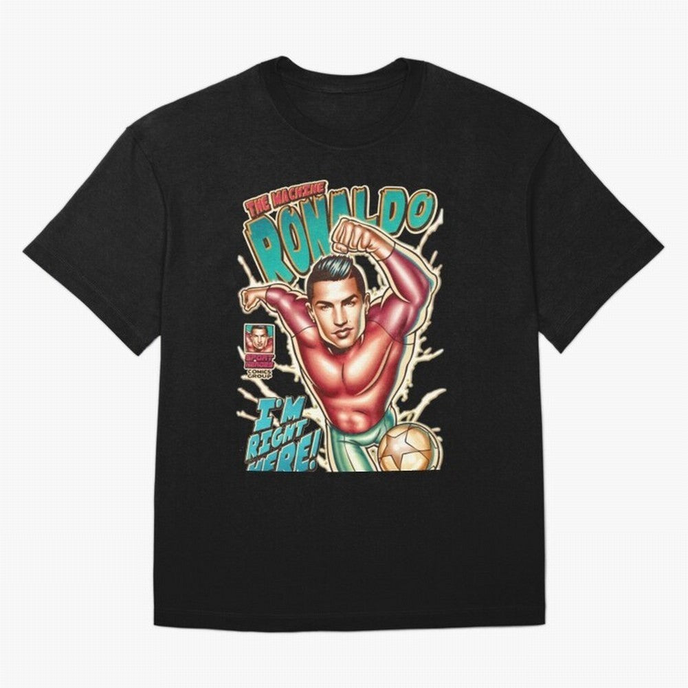Cristiano Ronaldo The Machine Ronaldo Oversized T-Shirt Celebrate the Stars of Match Day Hype around FIFA World Cup 2026 USA Canada Mexico, Neymar, Haaland and Cristiano Ronaldo, Brazil, Portugal and Argentina, Championship Spirit, Famous Goals,