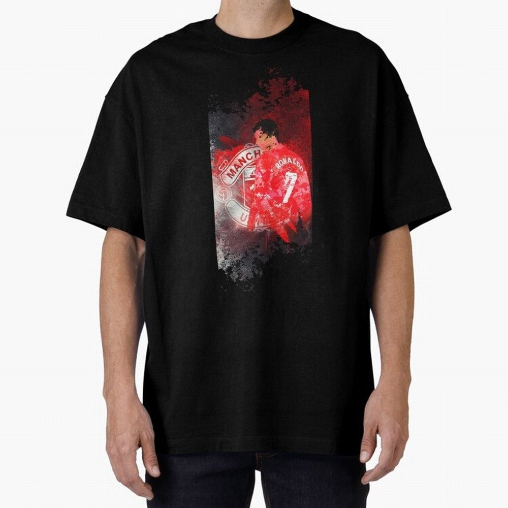 Ronaldo Illustration 002 Oversized T-Shirt Carry National Pride through FIFA World Cup 2026 Highlighting Messi, Argentina and Brazil Energy, Game Day Rituals, Football Legends, Country Pride and the Road to the Final; Ideal for Passionate Fans Who
