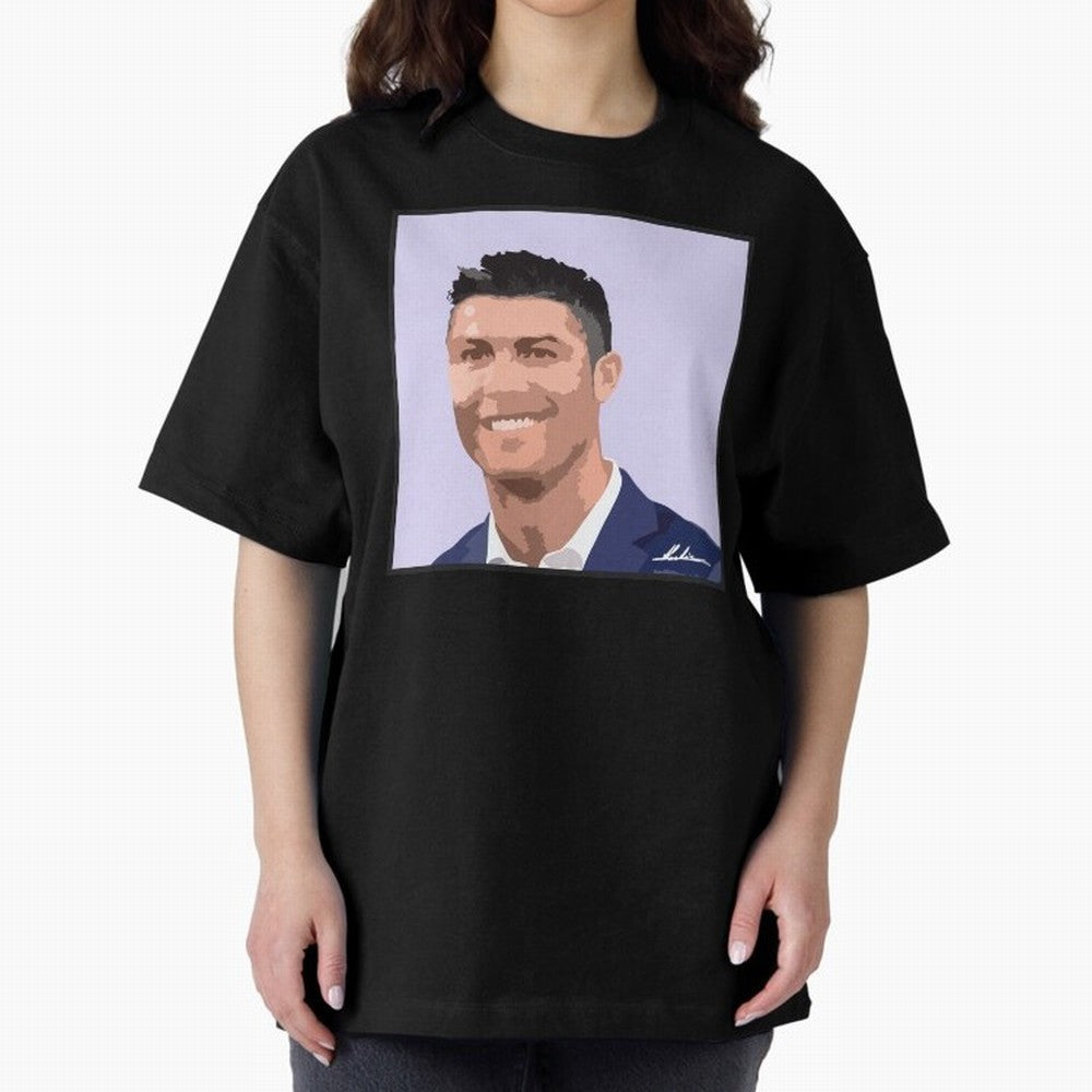 Cristiano Ronaldo Oversized T-Shirt Support Iconic Players in FIFA World Cup 2026 Group Stage Connected to Messi, CR7 and Mbappe, Portugal Energy, Football Passion, Legendary Performances, Festival Vibes and Supporter Community; Made for Die Hard