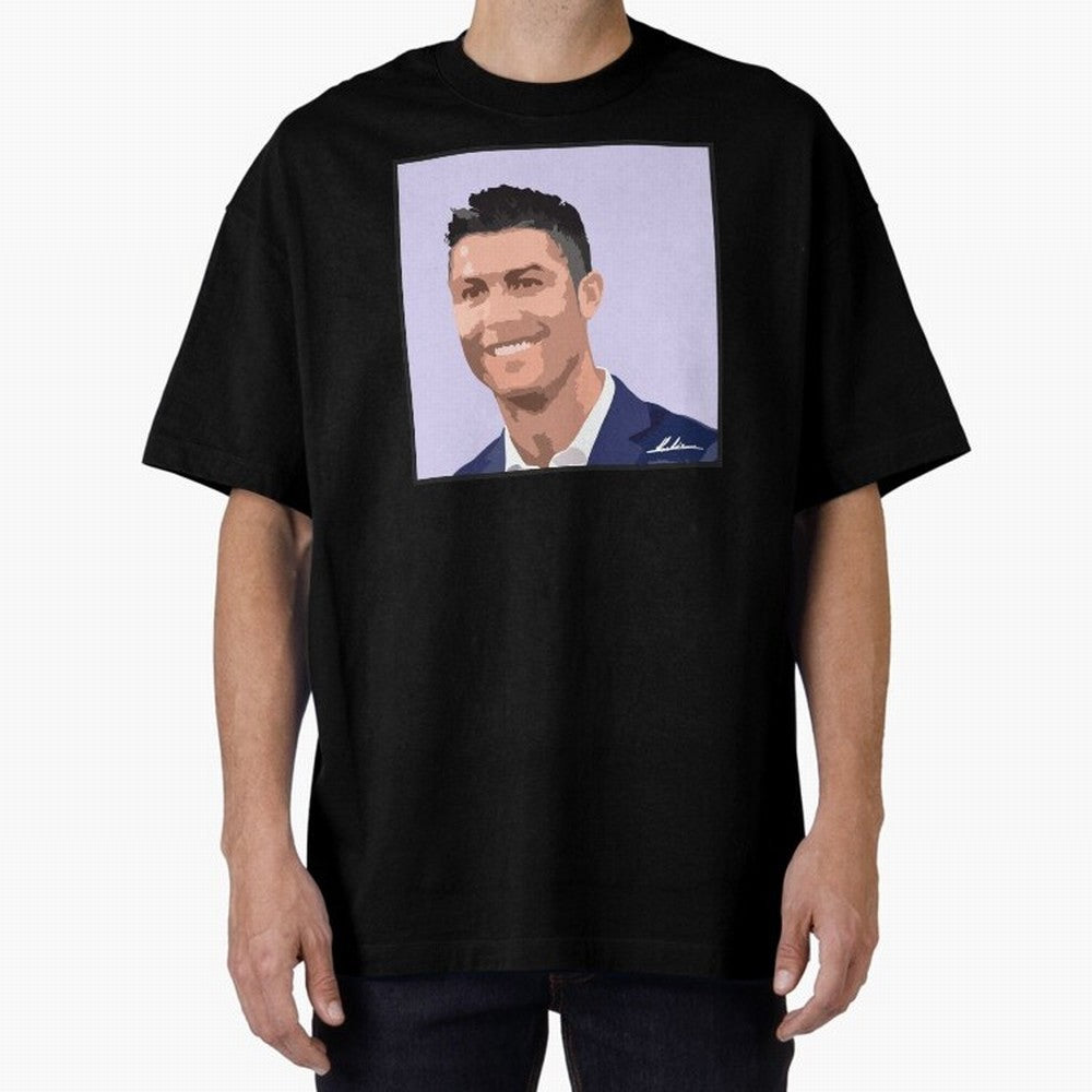 Cristiano Ronaldo Oversized T-Shirt Support Iconic Players in FIFA World Cup 2026 Group Stage Connected to Messi, CR7 and Mbappe, Portugal Energy, Football Passion, Legendary Performances, Festival Vibes and Supporter Community; Made for Die Hard