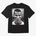 Cristiano Ronaldo Portrait Oversized T-Shirt Remember FIFA World Cup 2026 USA Canada Mexico Spirit, Centered on England and Germany, Haaland and Mbappe, Champion Mindset, Group Stage Buzz, Knockout Tension and Passionate Fan Culture; Perfect for