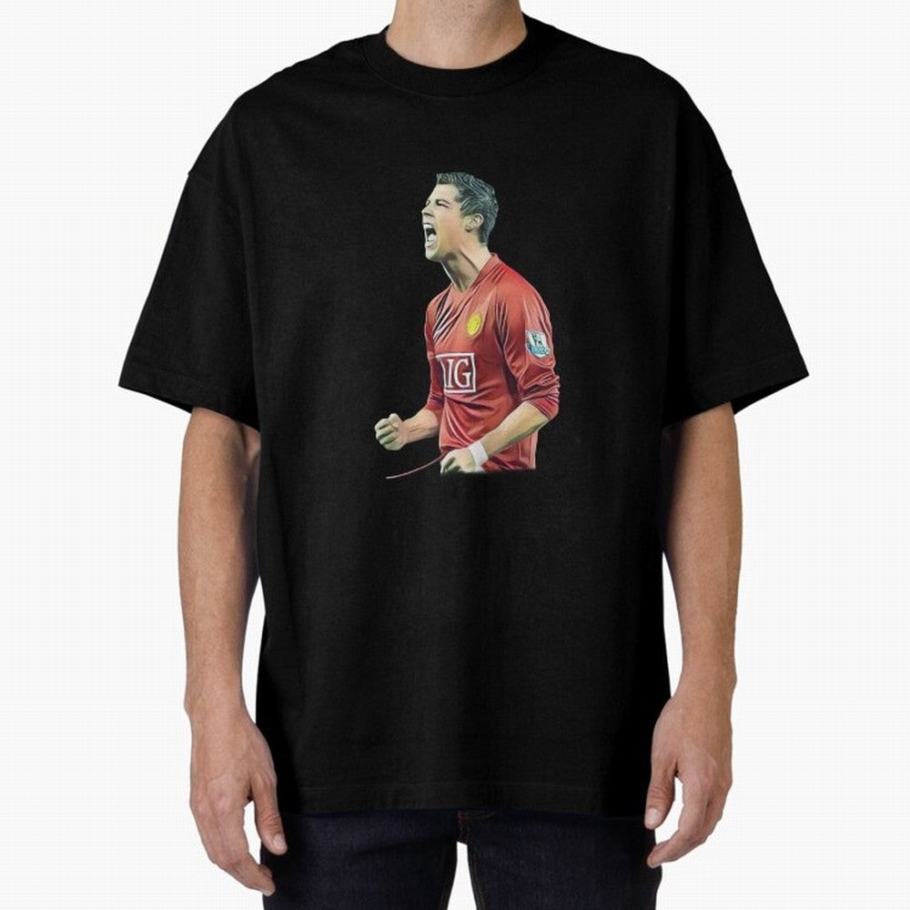 a good celebration from the goat Oversized T-Shirt Enjoy FIFA World Cup 2026 Group Stage Spirit, Filled with Argentina and Brazil, Cristiano Ronaldo, Match Day Excitement, Supporter Culture, Golden Goals and Global Football Passion; Great for