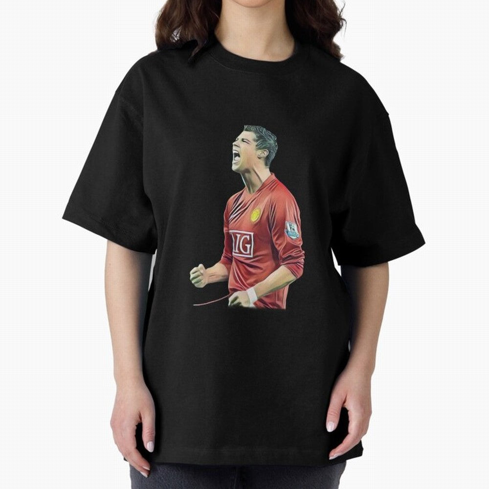 a good celebration from the goat Oversized T-Shirt Enjoy FIFA World Cup 2026 Group Stage Spirit, Filled with Argentina and Brazil, Cristiano Ronaldo, Match Day Excitement, Supporter Culture, Golden Goals and Global Football Passion; Great for