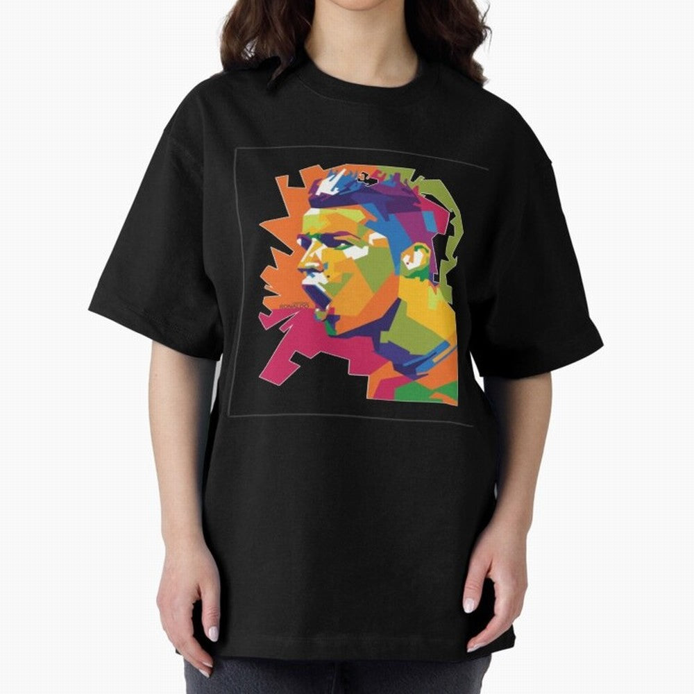 Ronaldo Cristiano Ronaldo pop potrait Oversized T-Shirt Bring a Champion Mindset to Match Day Hype around FIFA World Cup 2026 USA Canada Mexico, Mbappe, Argentina, France and Brazil, Fan Favorite Moments, National Team Passion, Big Match Drama and