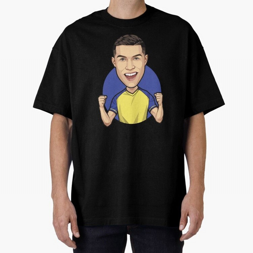 Ronaldo Al-Nassr 2022 Oversized T-Shirt Follow Every Goal of FIFA World Cup 2026 USA Canada Mexico Spirit, Capturing England, Mbappe and Neymar, Championship Spirit, Famous Goals, Roaring Crowds and International Football Unity; Made for Collectors