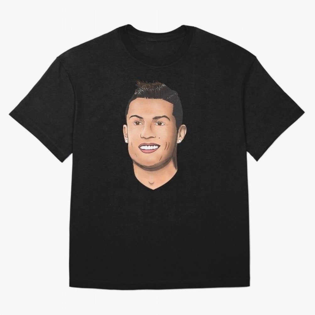 Cristiano Ronaldo Oversized T-Shirt Represent Football Lovers during Global Football Passion for FIFA World Cup 2026 USA Canada Mexico, Centered on CR7 and Messi, Spain, Championship Spirit, Famous Goals, Roaring Crowds and International Football