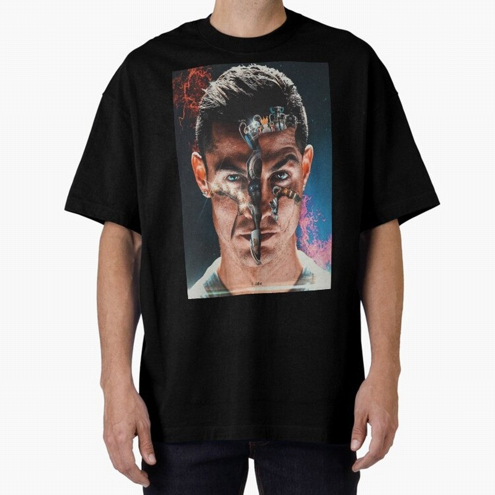 CR7 Career Titles+Ballon (x5) Oversized T-Shirt Make Game Day About Match Day Hype around FIFA World Cup 2026, Haaland and Mbappe, Argentina, Football History, Final Match Energy, Crowd Noise and Once in a Lifetime Moments; Made for Die Hard