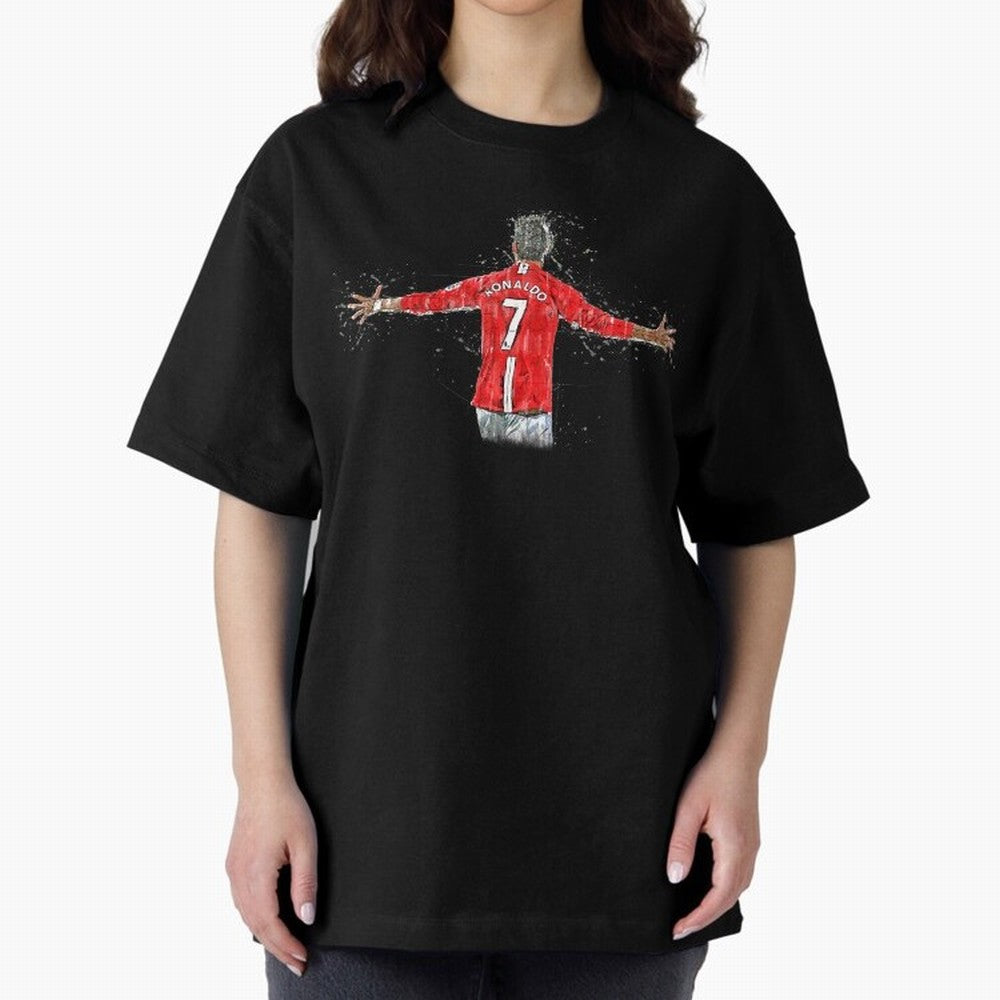 Cristiano Ronaldo 8 Oversized T-Shirt Feel the Roar of FIFA World Cup 2026 USA Canada Mexico for Fans of Haaland and Mbappe and Argentina, Bringing Championship Spirit, Famous Goals, Roaring Crowds and International Football Unity; Ideal for