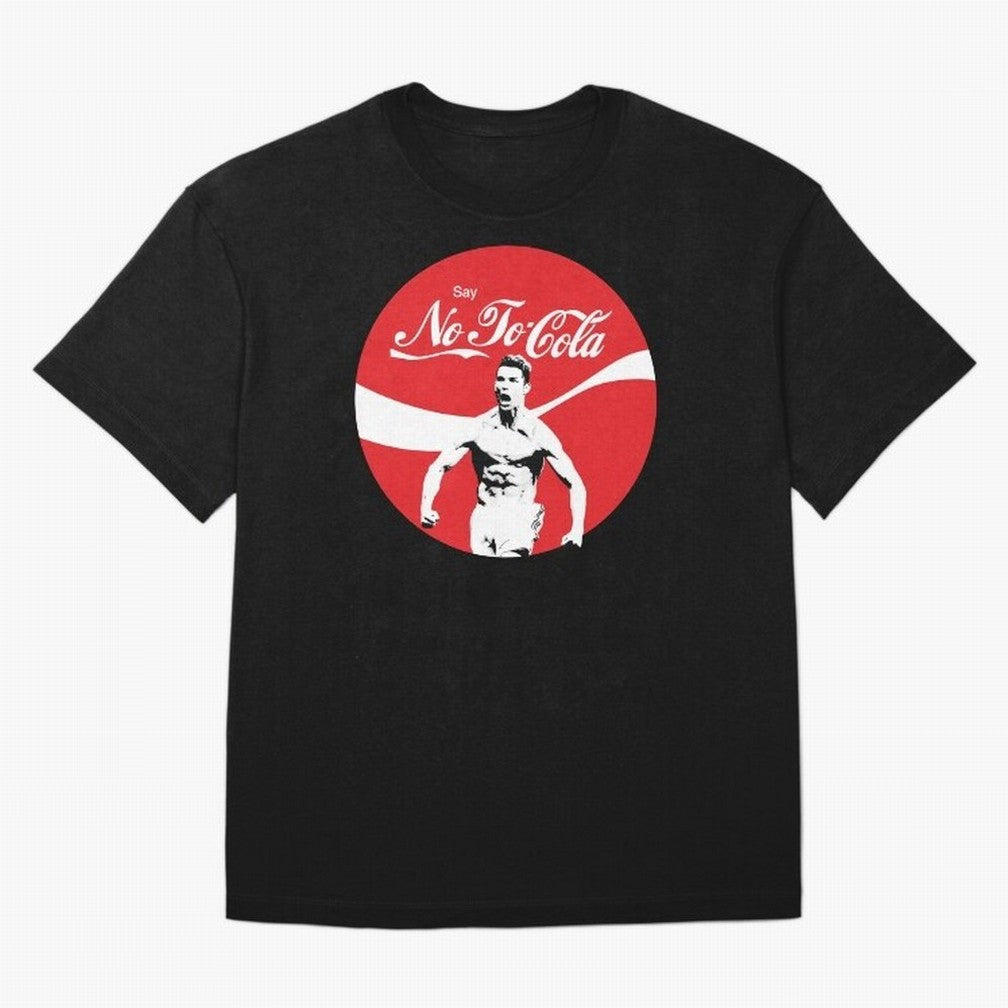 Cristiano Ronaldo - Say No To Cola Oversized T-Shirt Fuel FIFA World Cup 2026 USA Canada Mexico for Fans of Mbappe and Spain, Bringing Fan Favorite Moments, National Team Passion, Big Match Drama and Soccer History; Ideal for Fans Who Follow Messi,