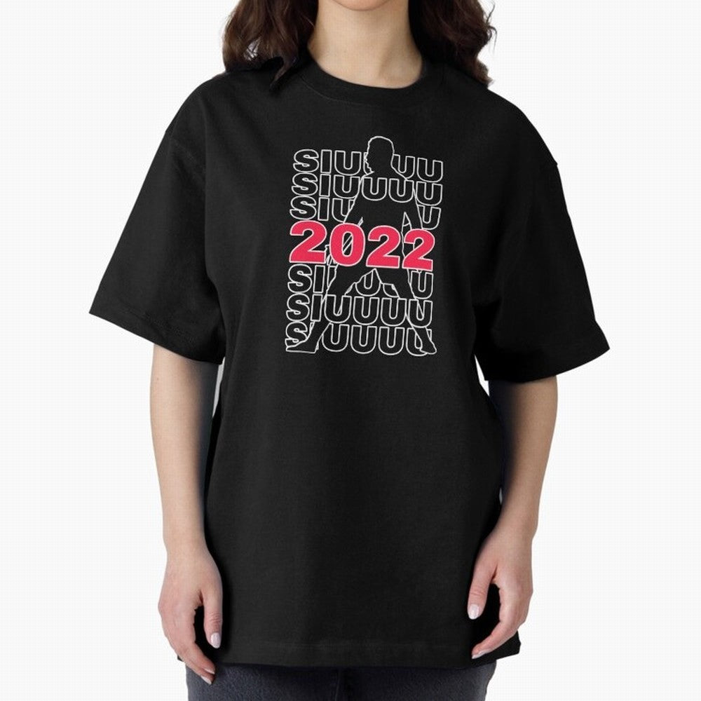 Siuuu 2022 Cristiano ronaldo goal Oversized T-Shirt Celebrate Fan Culture around Match Day Hype around FIFA World Cup 2026, CR7 and Messi, Argentina and Brazil, Stadium Memories, Football Loyalty, International Chants and Championship Tradition;