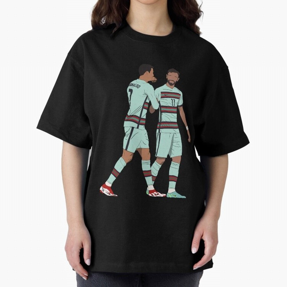 Cristiano Ronaldo & Bruno Fernandes Portugal Oversized T-Shirt Carry the Dream of FIFA World Cup 2026 Group Stage Connected to Neymar, Haaland and Cristiano Ronaldo, Brazil Energy, Football History, Final Match Energy, Crowd Noise and Once in a