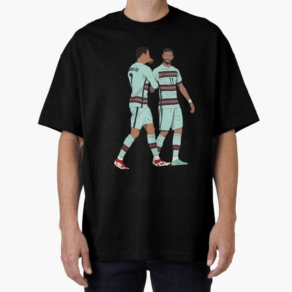 Cristiano Ronaldo & Bruno Fernandes Portugal Oversized T-Shirt Carry the Dream of FIFA World Cup 2026 Group Stage Connected to Neymar, Haaland and Cristiano Ronaldo, Brazil Energy, Football History, Final Match Energy, Crowd Noise and Once in a
