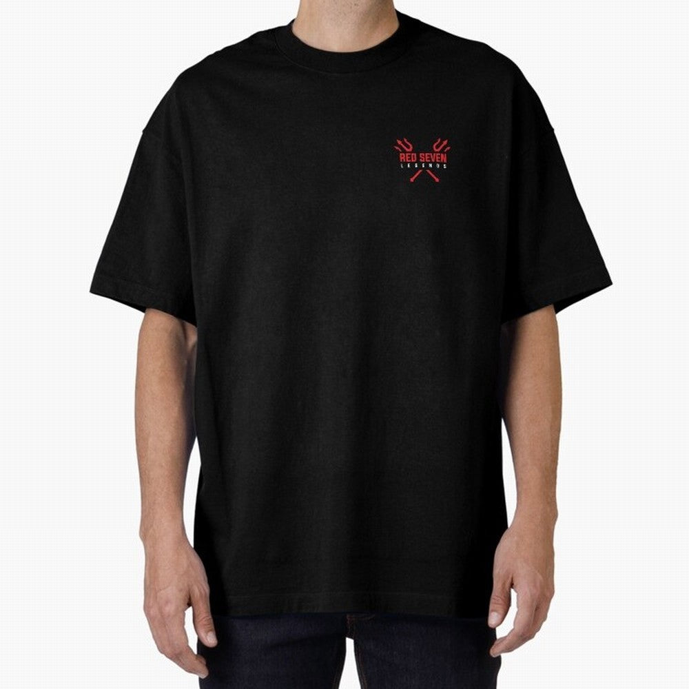 Red Seven Legends - Man Utd Oversized T-Shirt Relive the Noise and Pride of the FIFA World Cup 2026 Journey through Messi, Neymar and Mbappe Highlights, England, France and Netherlands Pride, Vintage Soccer Flavor, Modern Football Stars, National