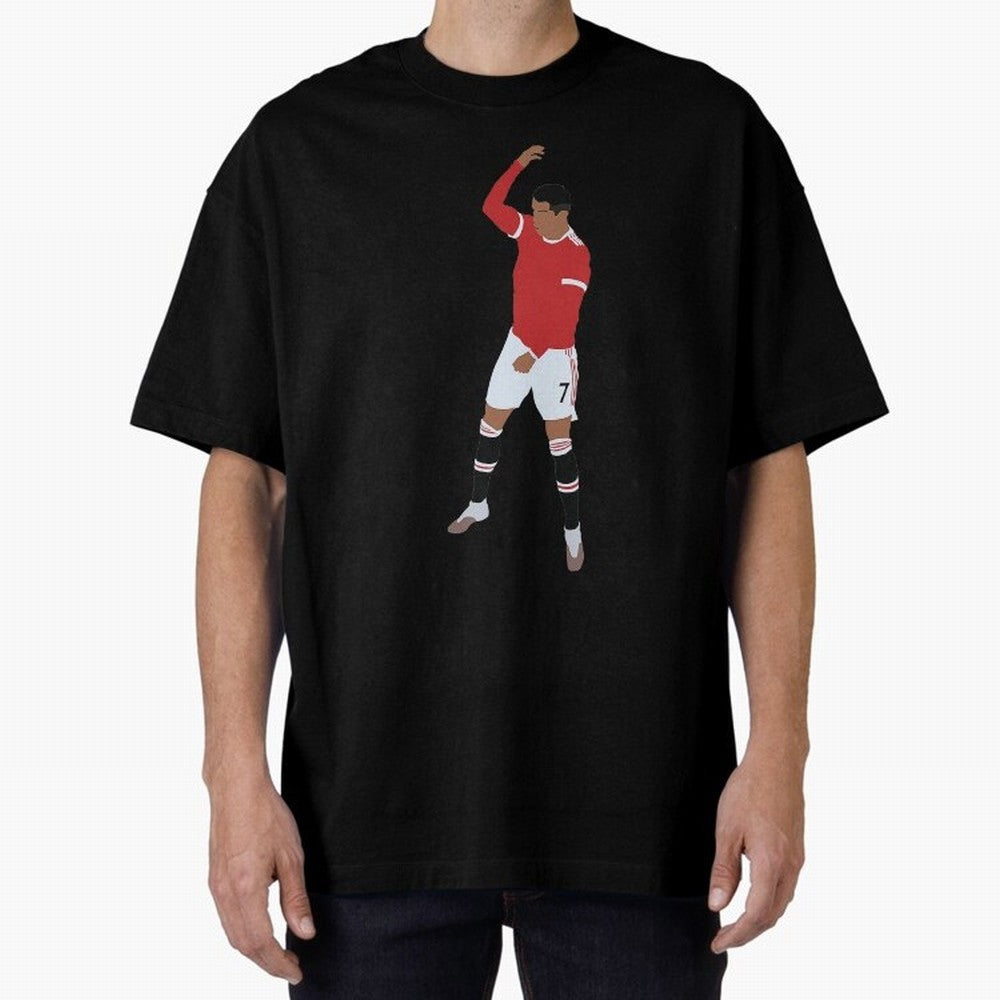 Cristiano Ronaldo 4 Oversized T-Shirt Join FIFA World Cup 2026 Group Stage Spirit, Filled with Spain, Mbappe, Match Day Excitement, Supporter Culture, Golden Goals and Global Football Passion; Ideal for Football Dads, Football Moms, Friends,