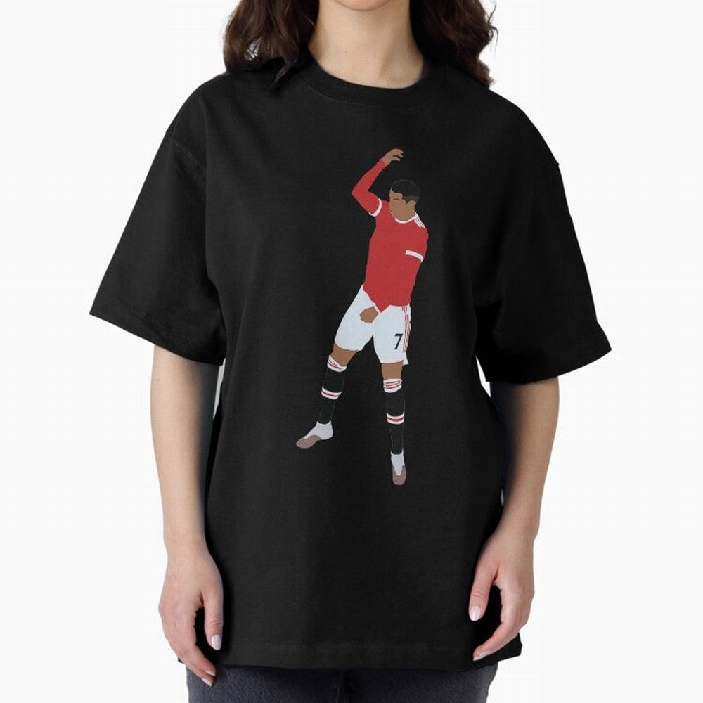 Cristiano Ronaldo 4 Oversized T-Shirt Join FIFA World Cup 2026 Group Stage Spirit, Filled with Spain, Mbappe, Match Day Excitement, Supporter Culture, Golden Goals and Global Football Passion; Ideal for Football Dads, Football Moms, Friends,
