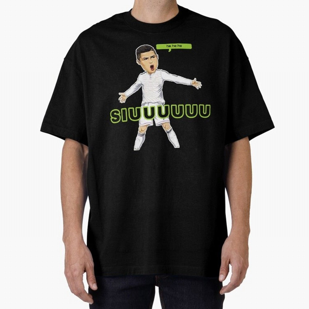 Hehehe SUIII Cristiano ronaldo Oversized T-Shirt Relive FIFA World Cup 2026 for Fans of Cristiano Ronaldo, Haaland and CR7 and Argentina, Bringing Game Day Rituals, Football Legends, Country Pride and the Road to the Final; Perfect for Supporters