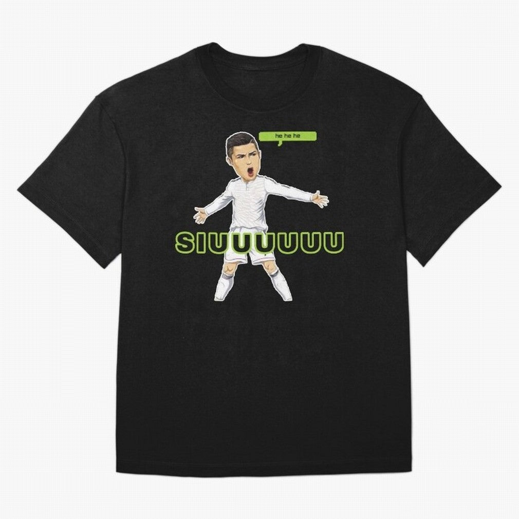 Hehehe SUIII Cristiano ronaldo Oversized T-Shirt Relive FIFA World Cup 2026 for Fans of Cristiano Ronaldo, Haaland and CR7 and Argentina, Bringing Game Day Rituals, Football Legends, Country Pride and the Road to the Final; Perfect for Supporters