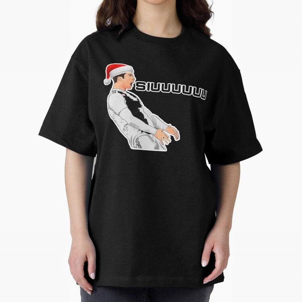 Siuuu Cristiano ronaldo funny Oversized T-Shirt Keep the Legacy of Global Football Passion for FIFA World Cup 2026, Highlighting Mbappe and Neymar, Brazil, Fan Favorite Moments, National Team Passion, Big Match Drama and Soccer History; Perfect for